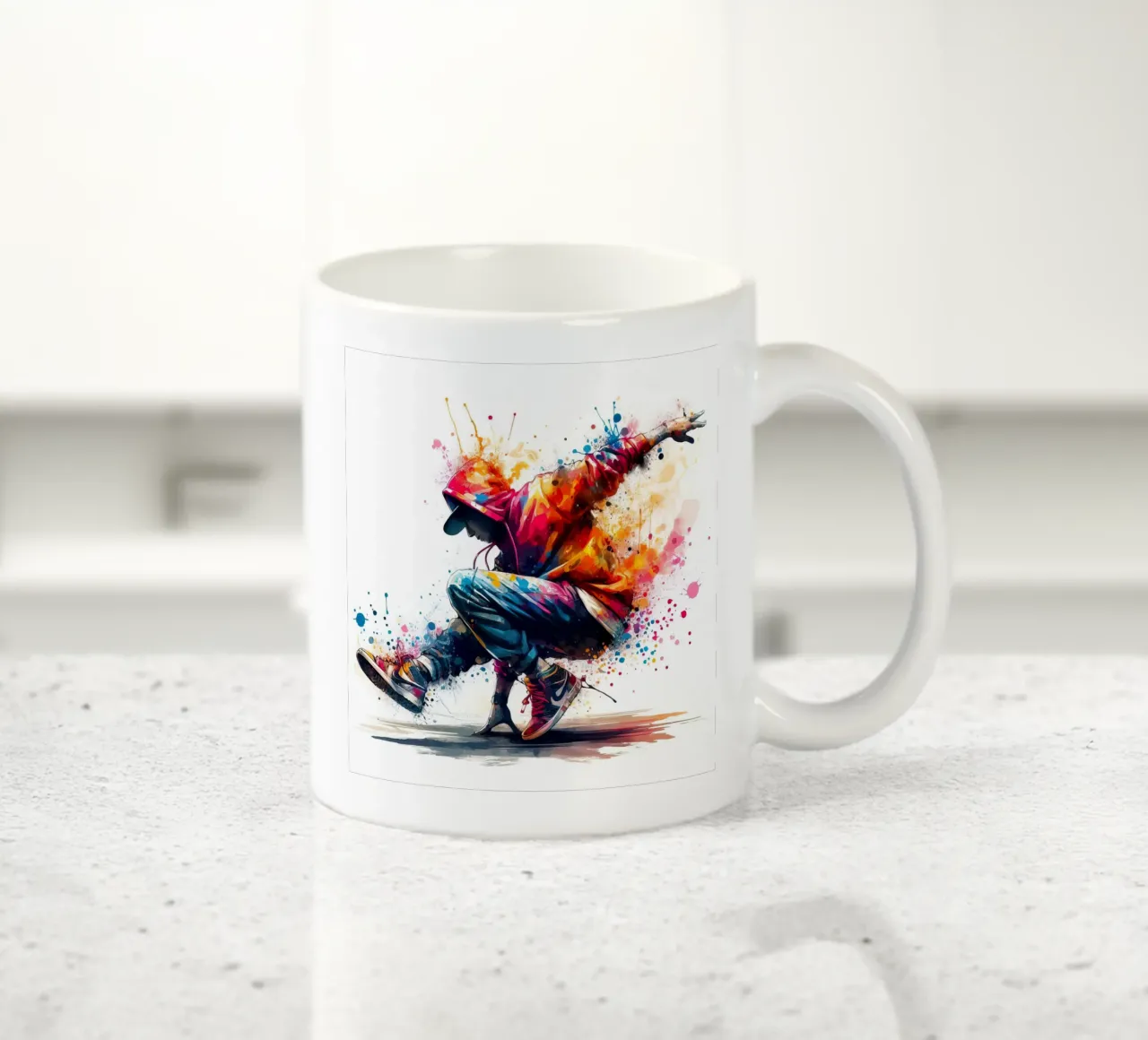 break dance hip hop danza in acquerello tazza in ceramica da 🎁 ARTVI-SHOP