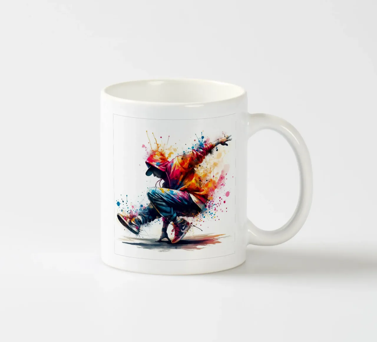 break dance hip hop danza in acquerello tazza in ceramica da 🎁 ARTVI-SHOP