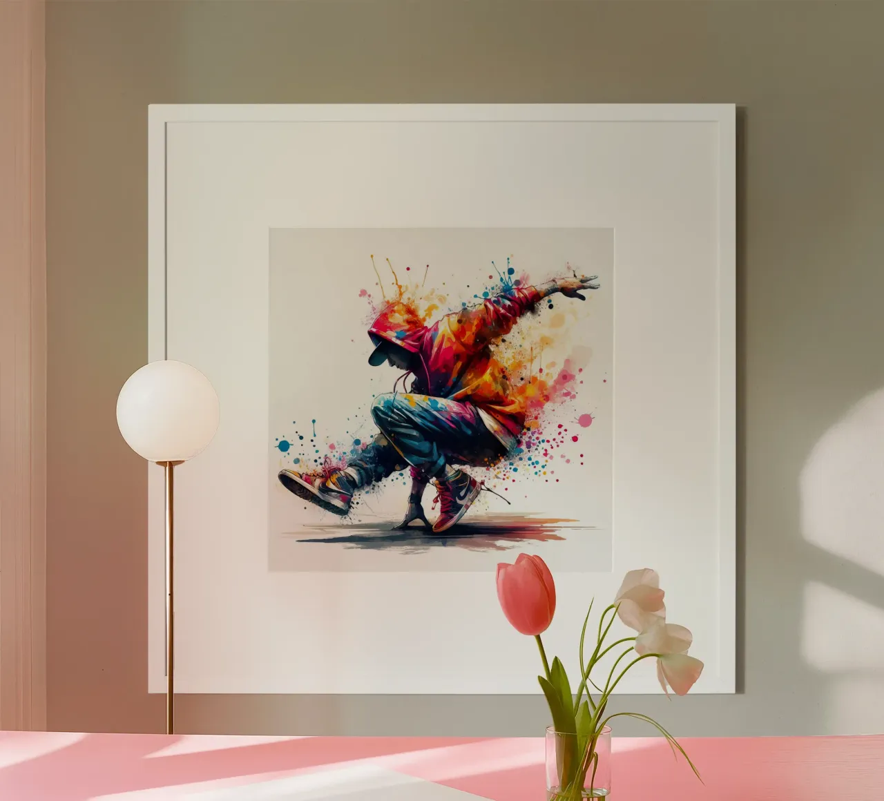 break dance hip hop danza in acquerello carta hahnemühle da 🎁 ARTVI-SHOP