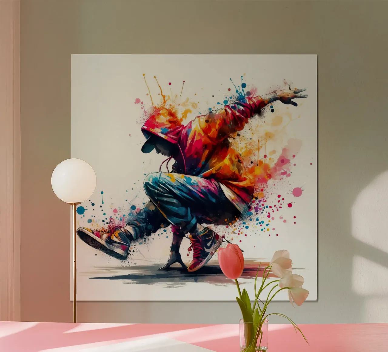 break dance hip hop danza in acquerello carta hahnemühle da 🎁 ARTVI-SHOP