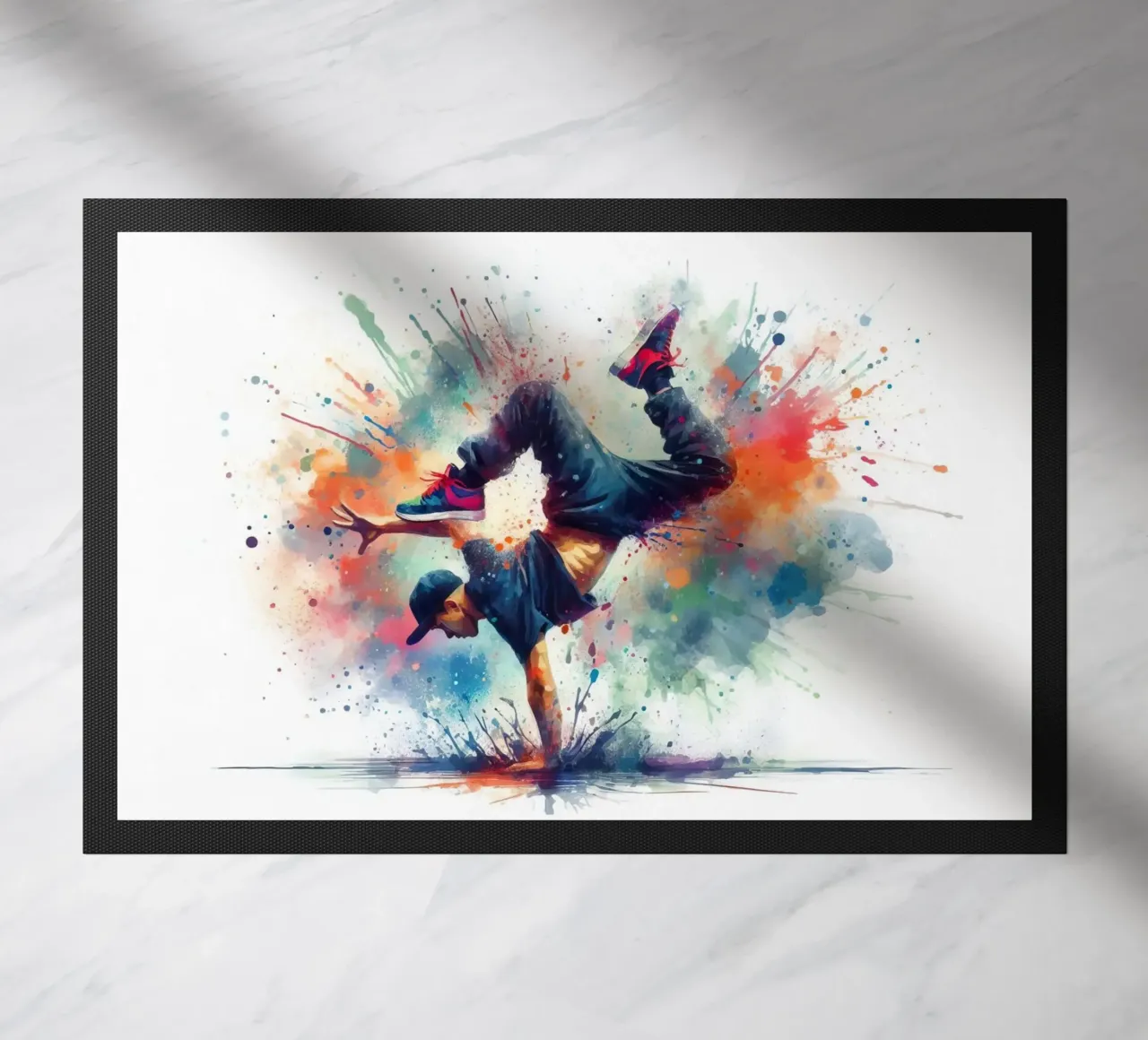 break dance hip hop danza in acquerello zerbino da 🎁 ARTVI-SHOP