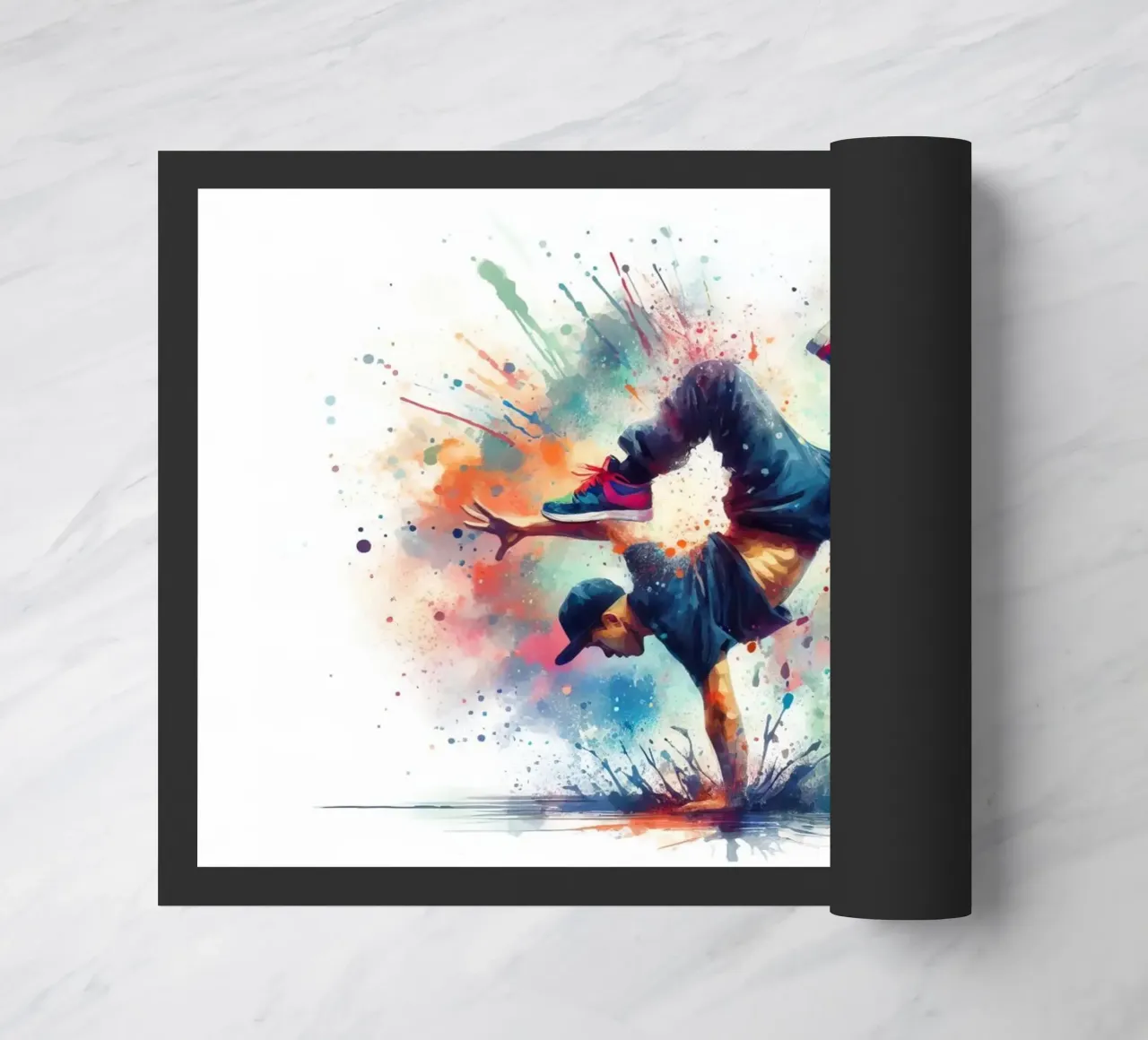break dance hip hop danza in acquerello zerbino da 🎁 ARTVI-SHOP