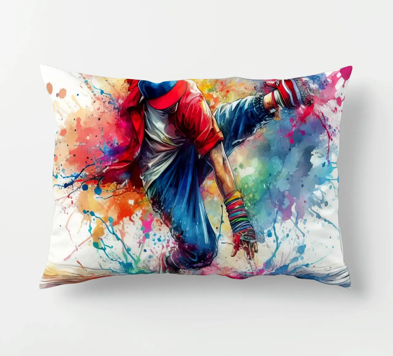 break dance hip hop danza in acquerello cuscino da 🎁 ARTVI-SHOP