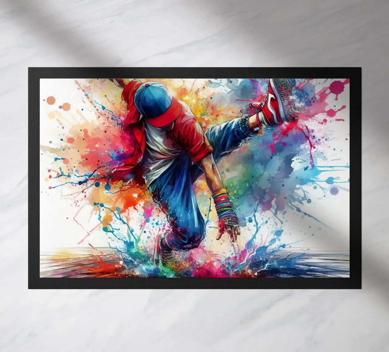 break dance hip hop danza in acquerello zerbino da 🎁 ARTVI-SHOP