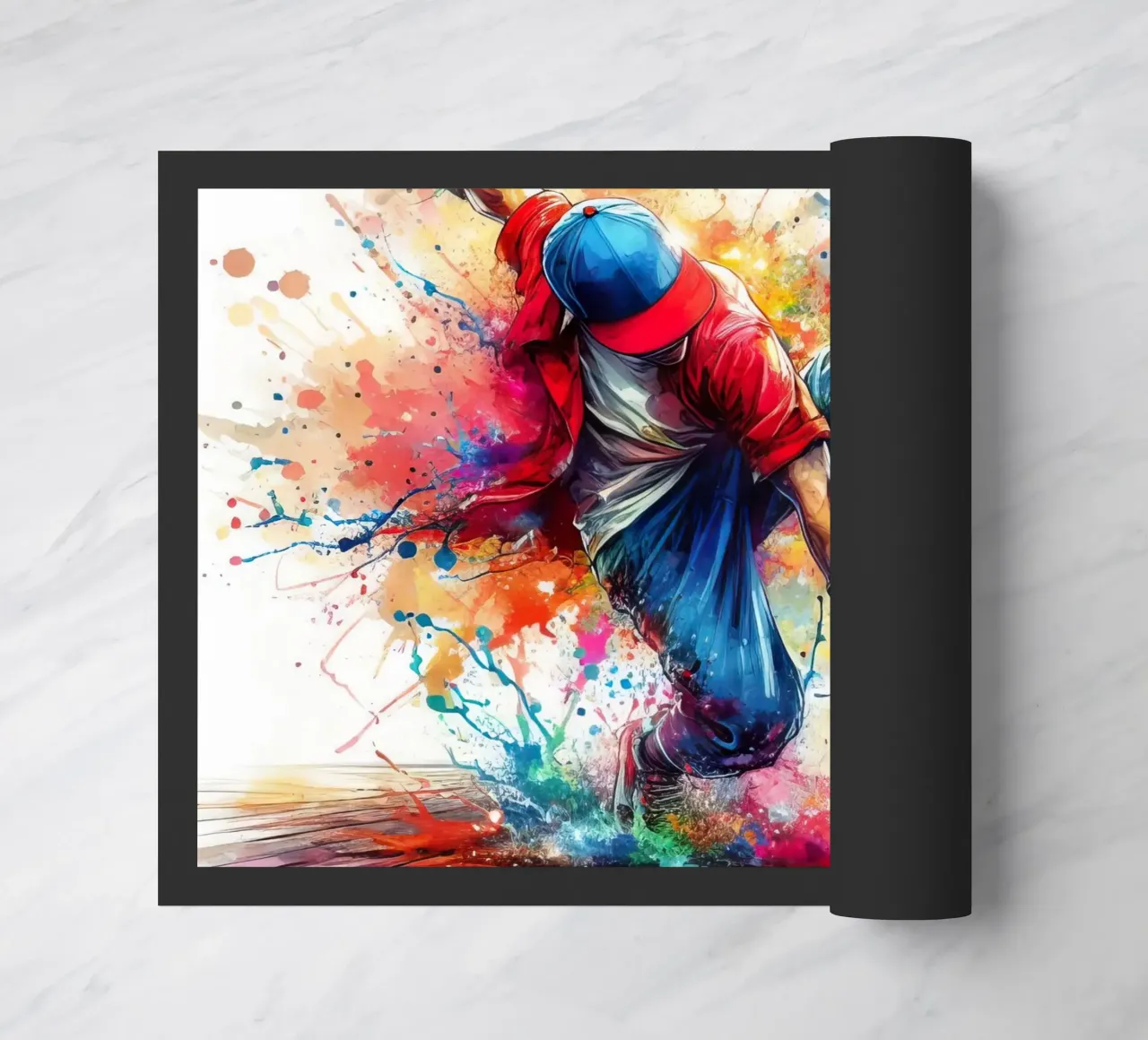 break dance hip hop danza in acquerello zerbino da 🎁 ARTVI-SHOP
