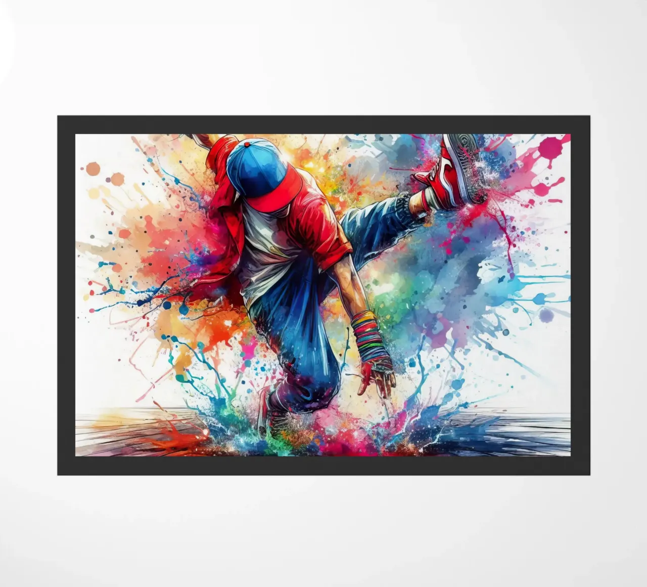 break dance hip hop danza in acquerello zerbino da 🎁 ARTVI-SHOP