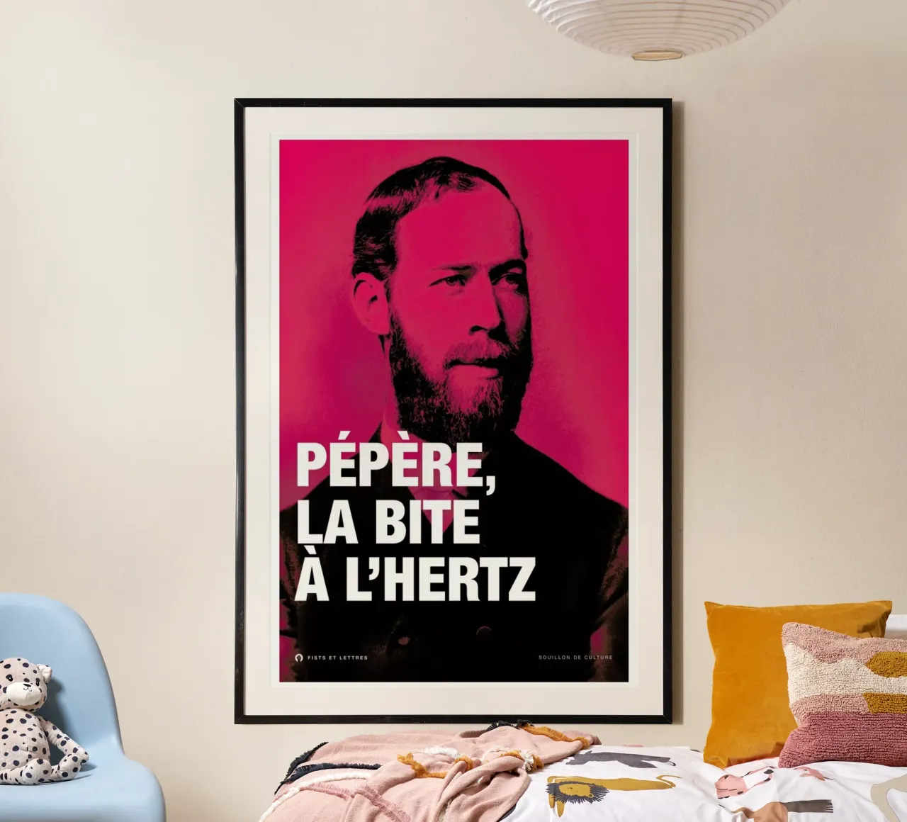 Hertz poster con telaio in plastica da Fists Et Lettres