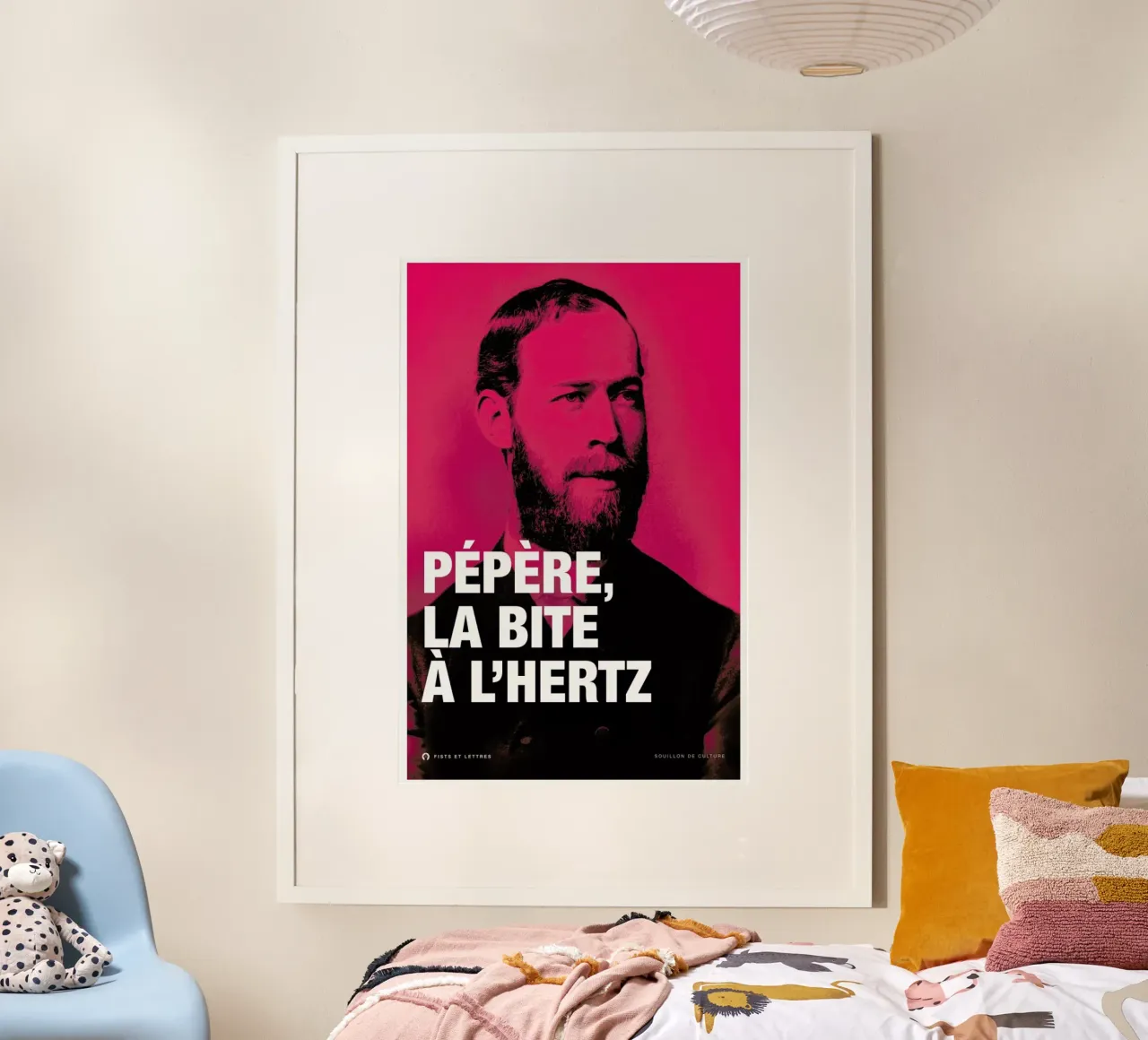 Hertz poster con telaio in plastica da Fists Et Lettres