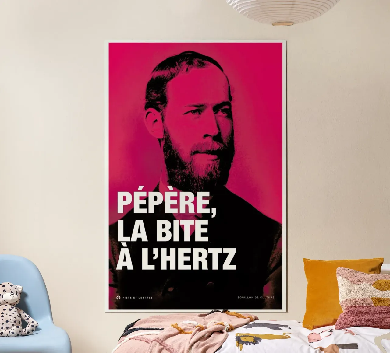Hertz poster con telaio in plastica da Fists Et Lettres