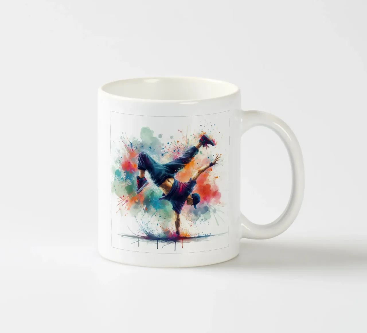 break dance hip hop danza in acquerello tazza in ceramica da 🎁 ARTVI-SHOP