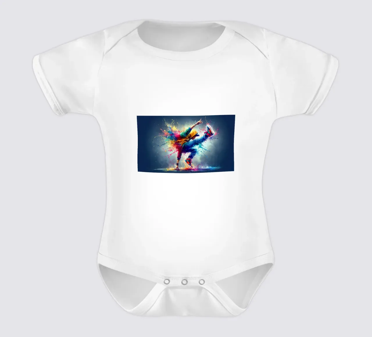 break dance hip hop danza in acquerello body neonato maniche corte da 🎁 ARTVI-SHOP