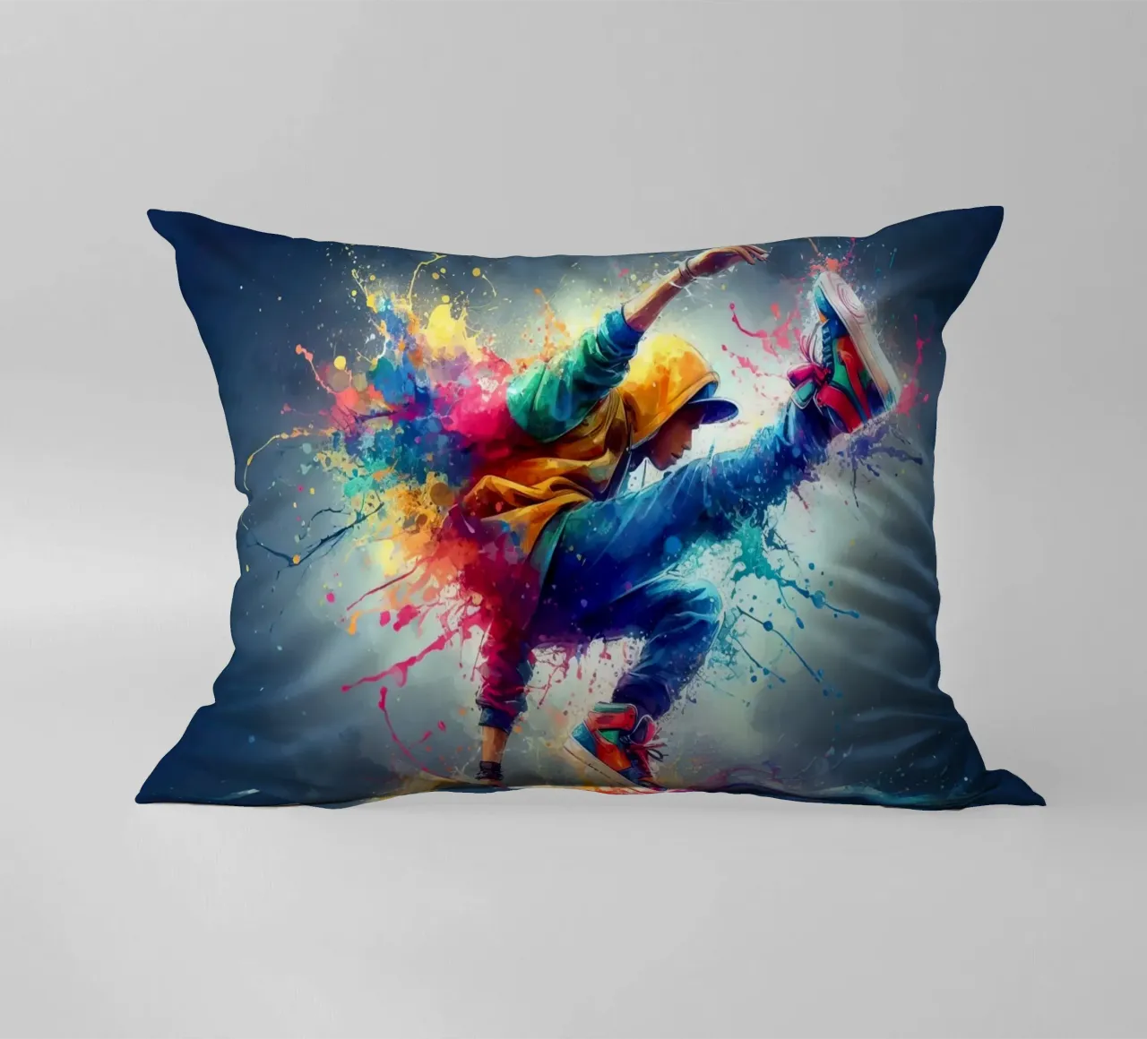 break dance hip hop danza in acquerello cuscino da 🎁 ARTVI-SHOP