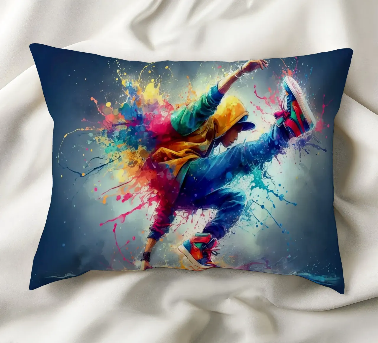 break dance hip hop danza in acquerello cuscino da 🎁 ARTVI-SHOP