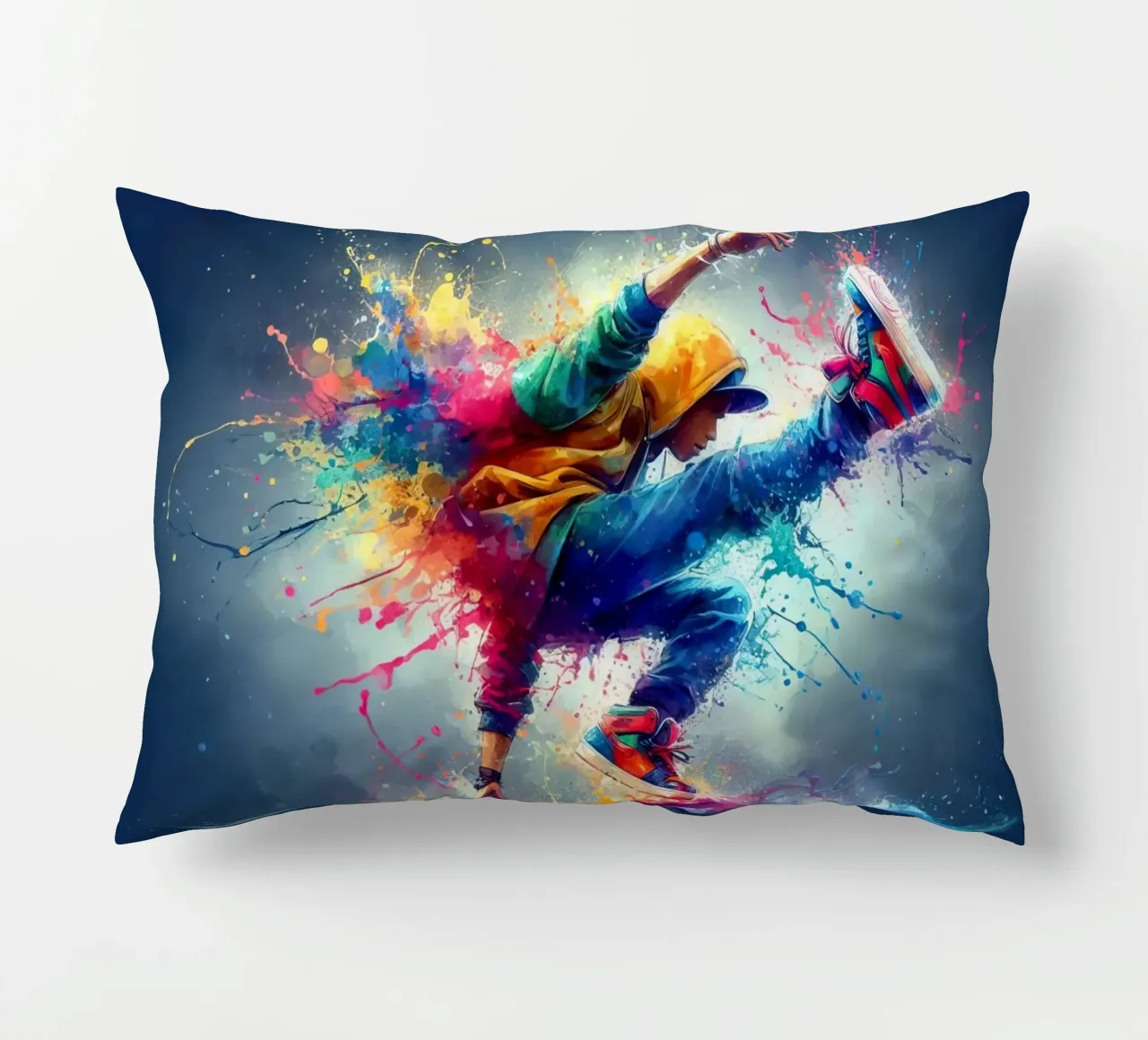 break dance hip hop danza in acquerello cuscino da 🎁 ARTVI-SHOP
