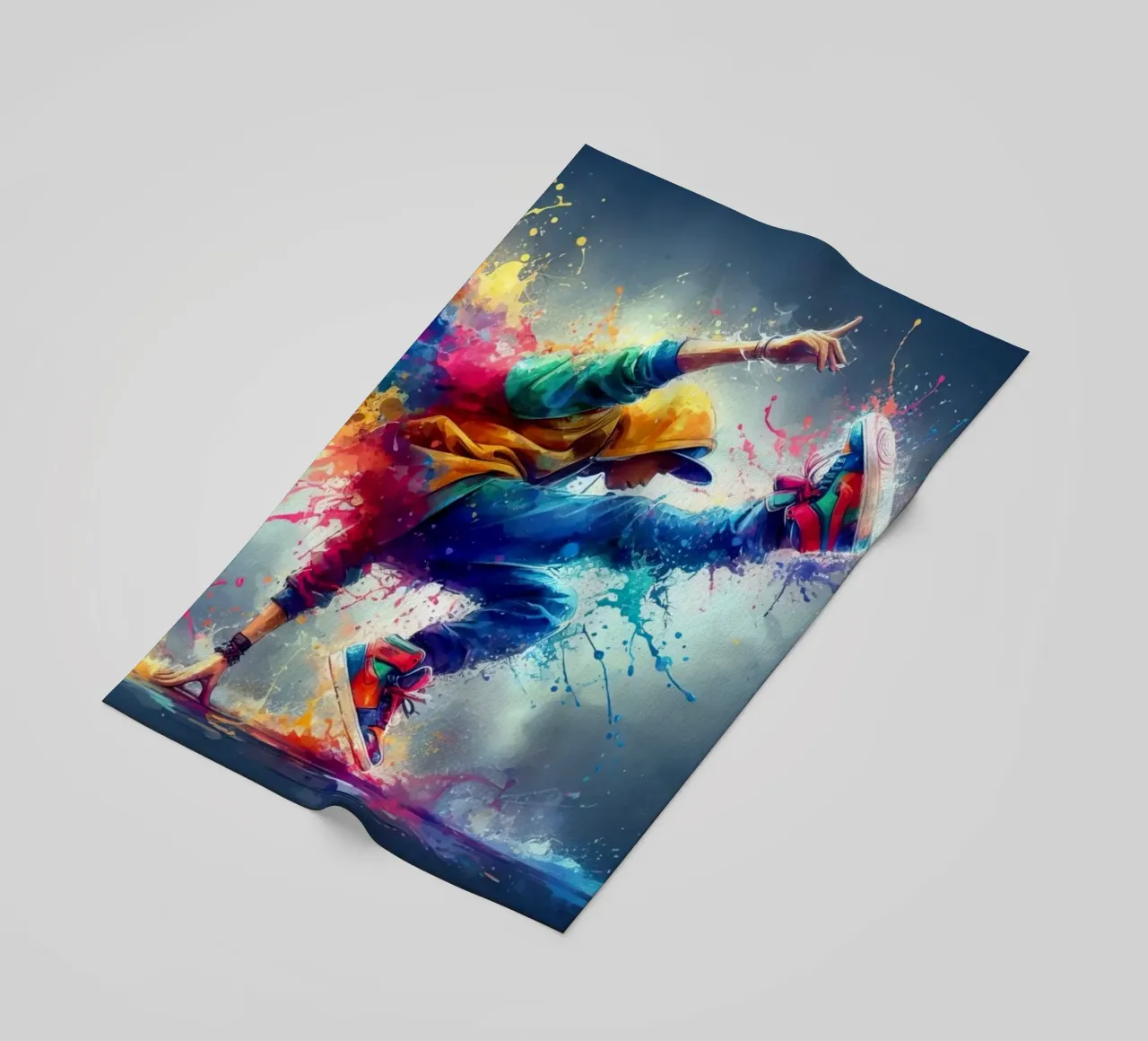 break dance hip hop danza in acquerello telo mare da 🎁 ARTVI-SHOP