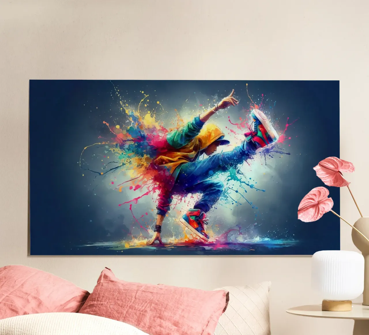 break dance hip hop danza in acquerello carta hahnemühle da 🎁 ARTVI-SHOP