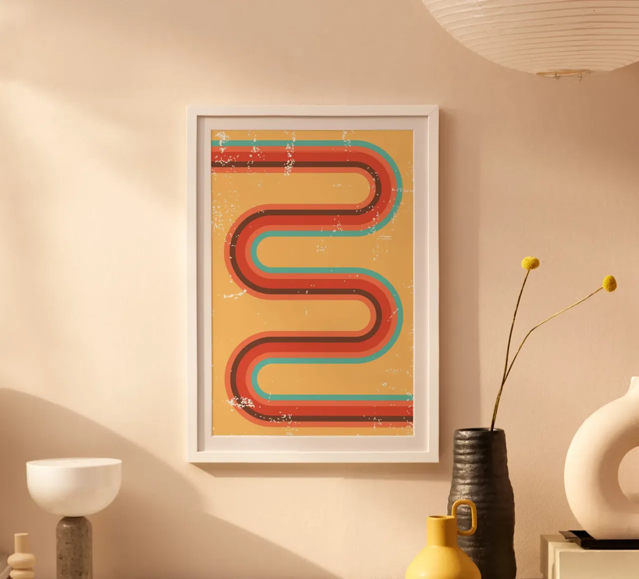 UN VIAGGIO PIENO DI OSTACOLI NEL PASSATO. poster con telaio in alluminio da galihstudio