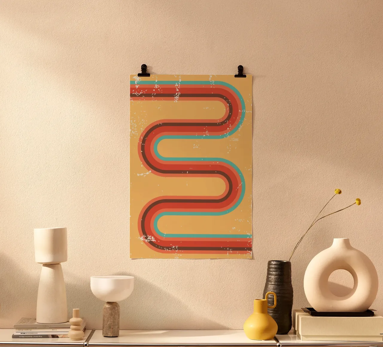 UN VIAGGIO PIENO DI OSTACOLI NEL PASSATO. poster con telaio in alluminio da galihstudio