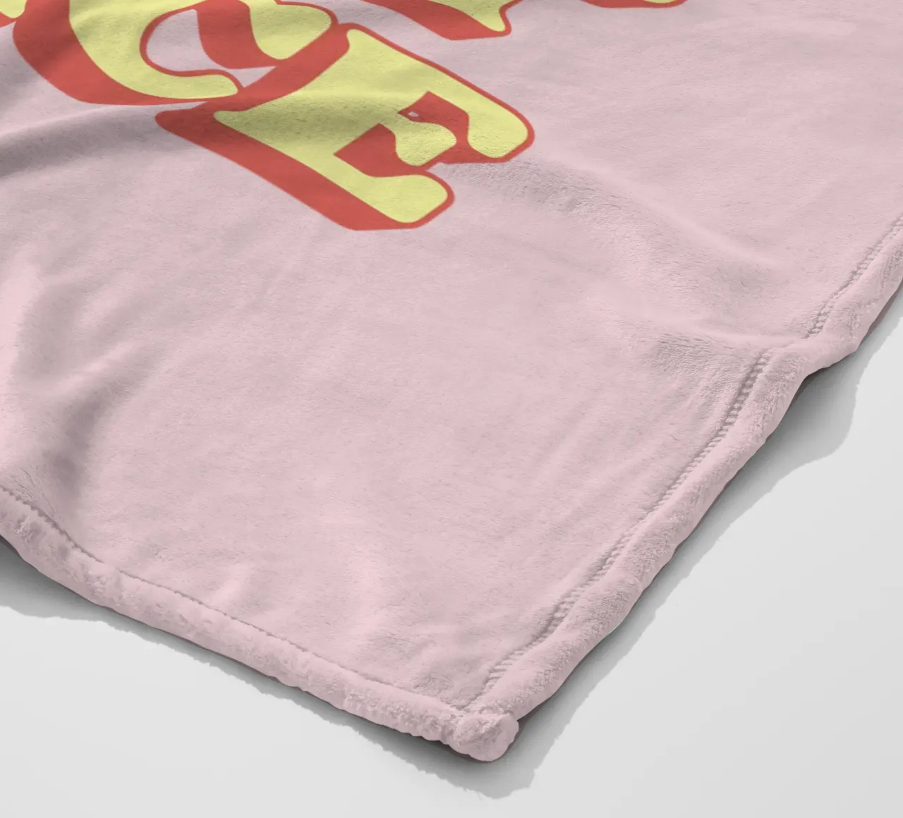 This is My Happy Place - Design tipografico in giallo e rosa coperta in pile da THE MOTIVATED TYPE