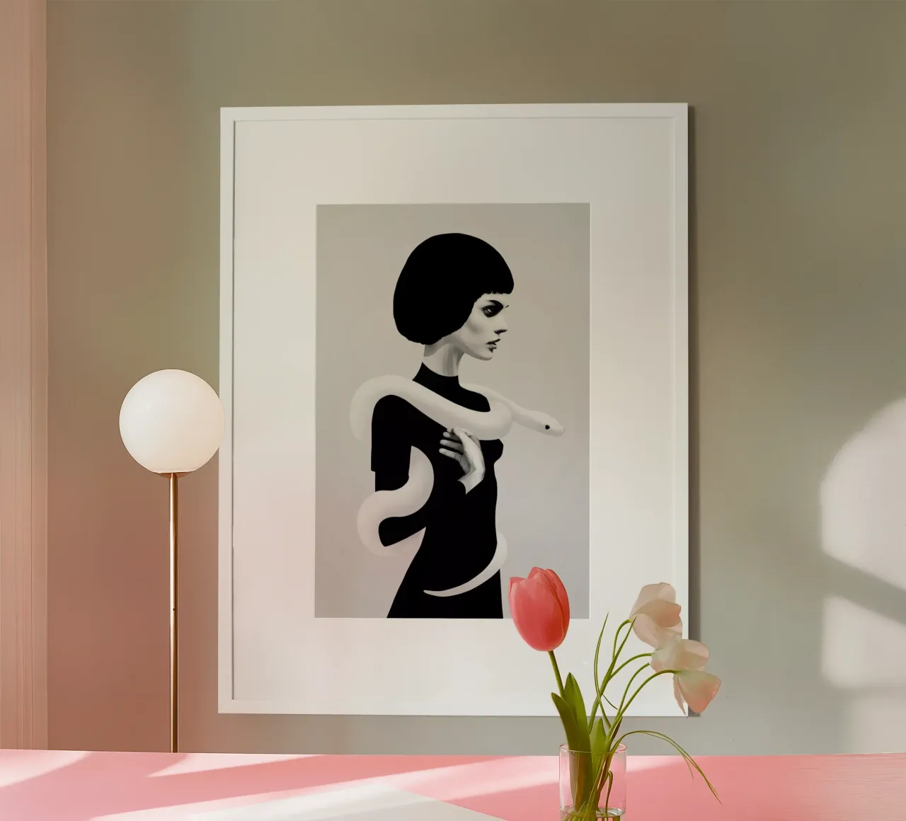Only Skin poster con telaio in alluminio da Ruben Ireland