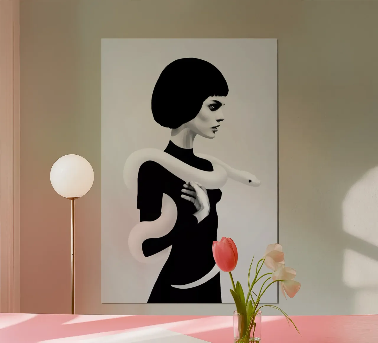 Only Skin poster con telaio in alluminio da Ruben Ireland