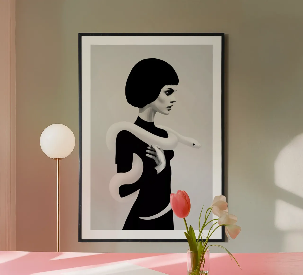 Only Skin poster con telaio in alluminio da Ruben Ireland