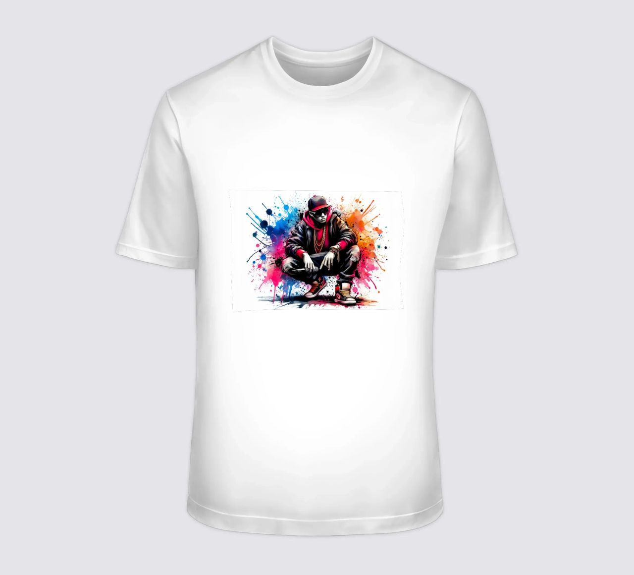 Hip-Hop-Sängerin in Aquarell T-Shirt von ARTVI-SHOP