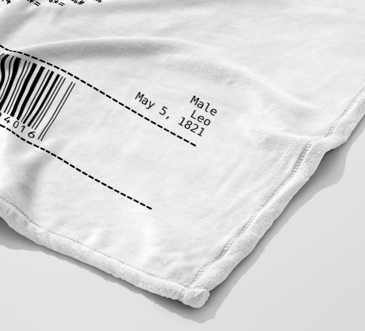 Receipt Art - Napoleon Buonaparte fleece blanket by Doa Project