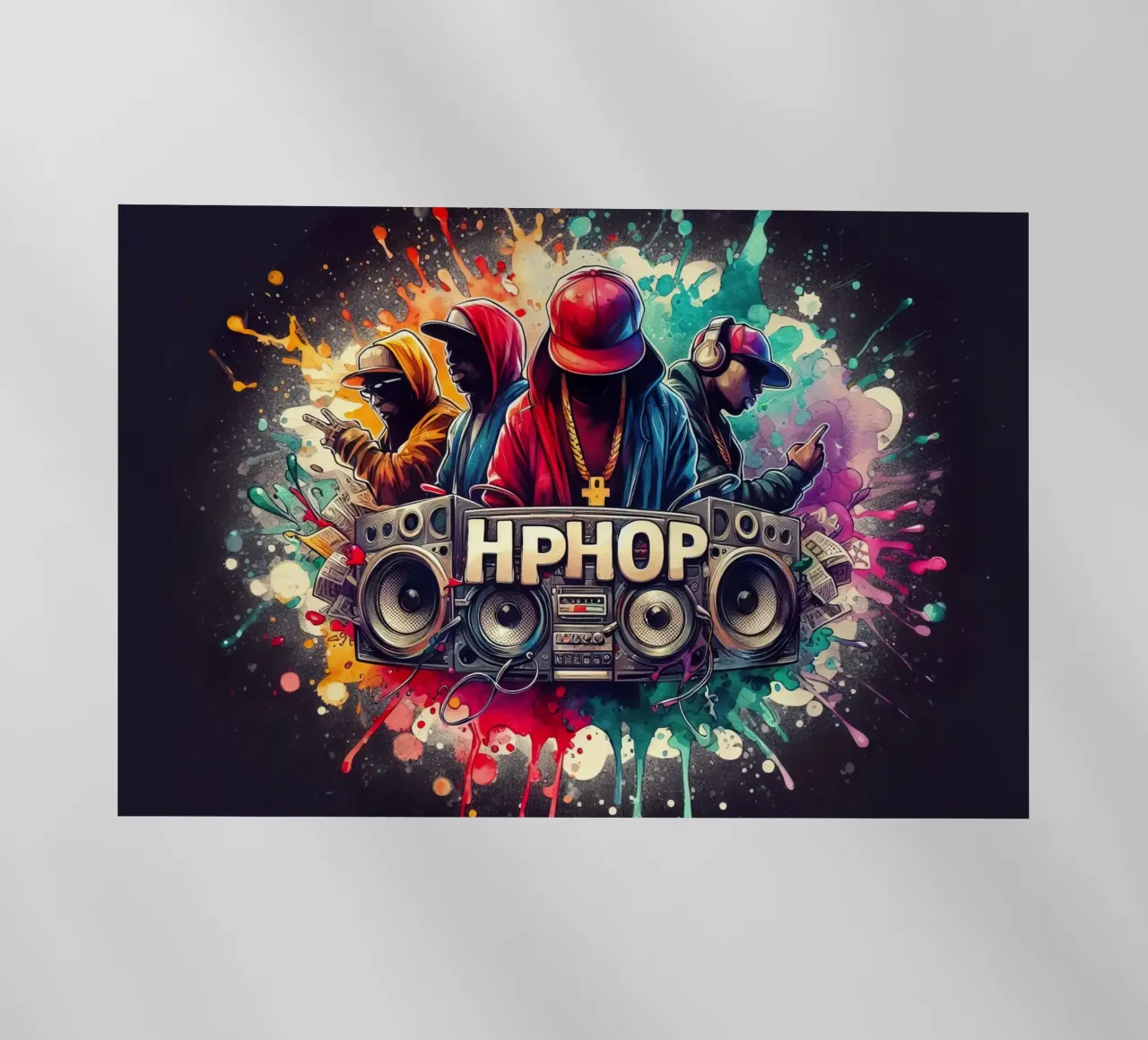 cantante hip hop in acquerello pellicola backlit da 🎁 ARTVI-SHOP