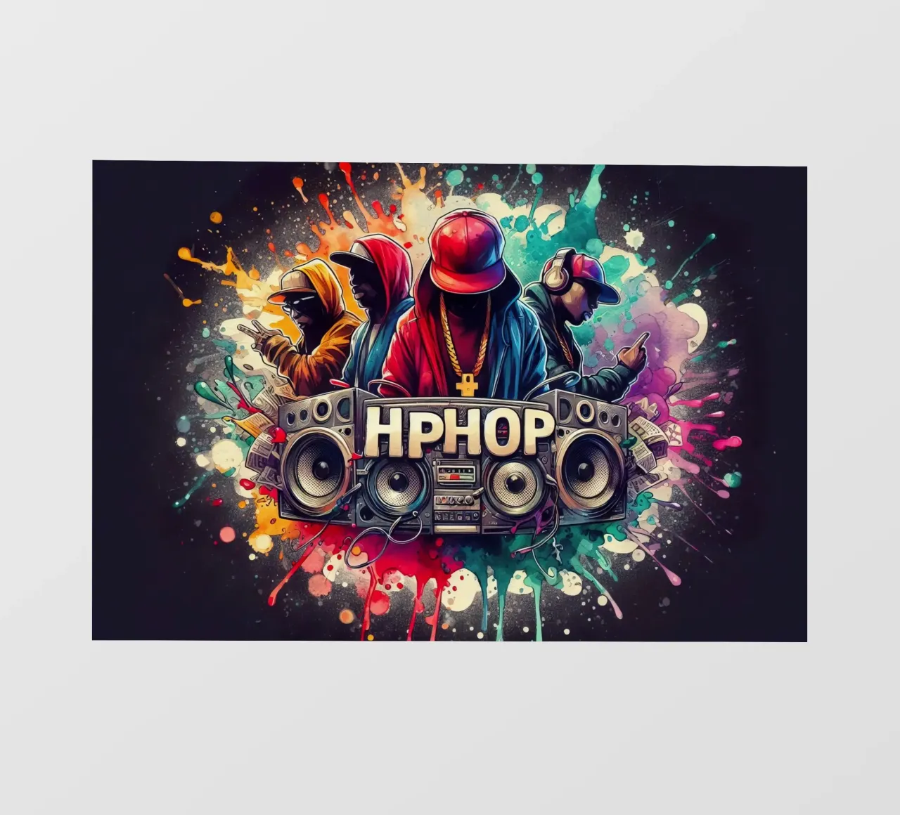 cantante hip hop in acquerello pellicola backlit da 🎁 ARTVI-SHOP