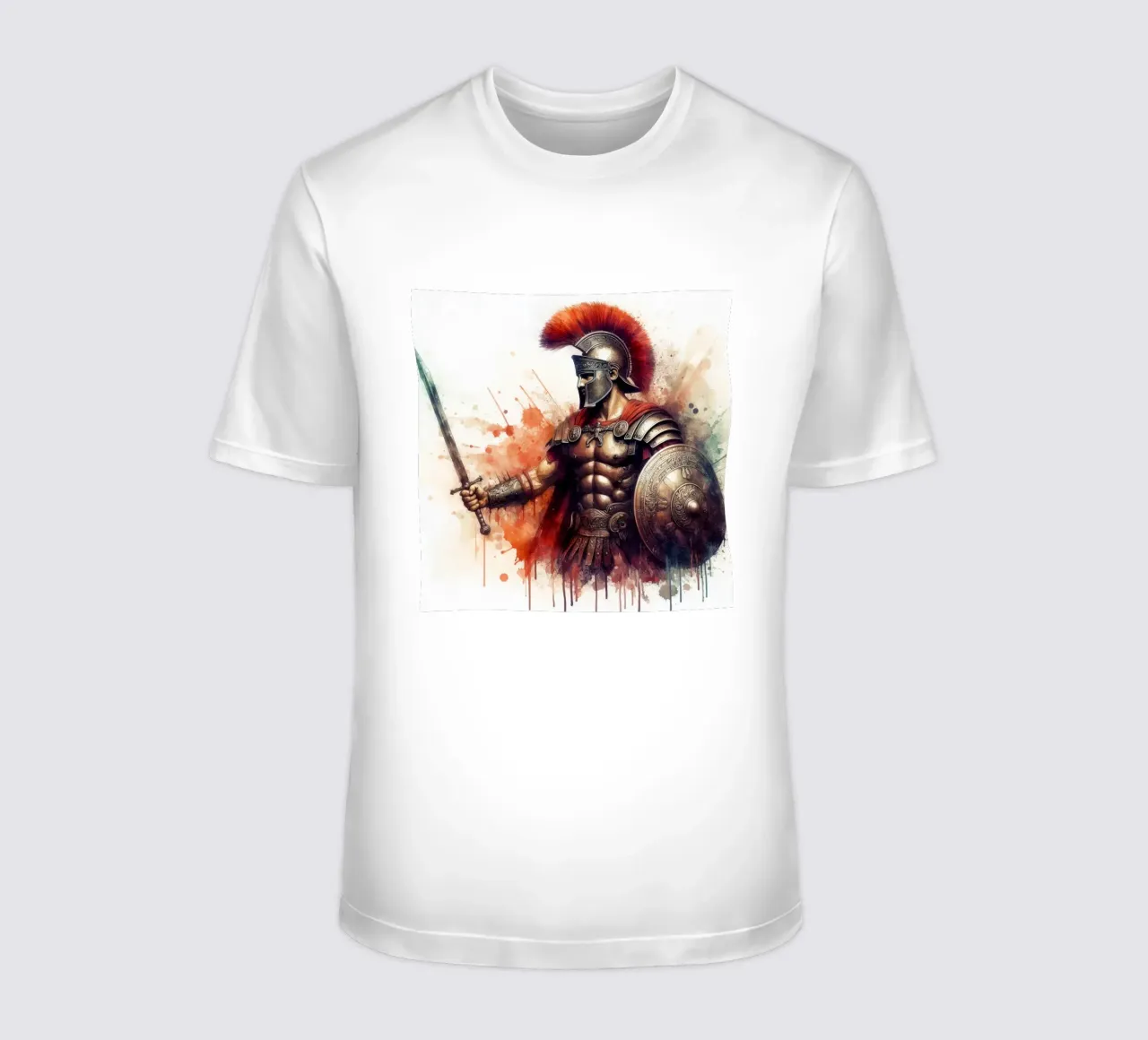Guerriero romano in acquerello t-shirt da 🎁 ARTVI-SHOP