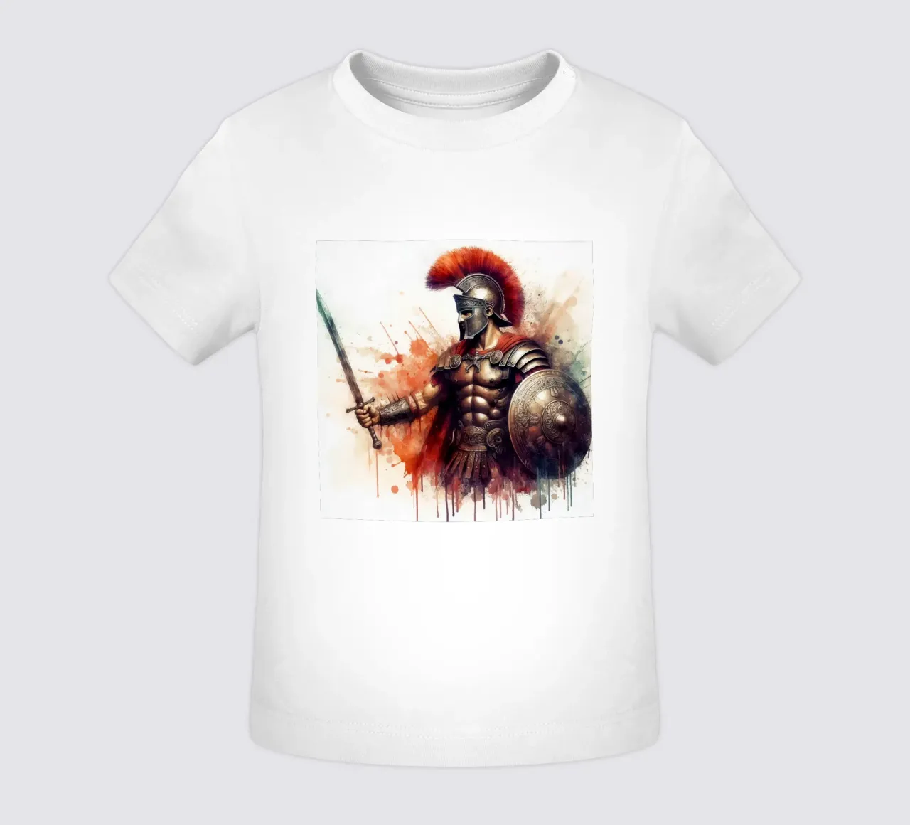 Guerriero romano in acquerello maglietta neonato da 🎁 ARTVI-SHOP
