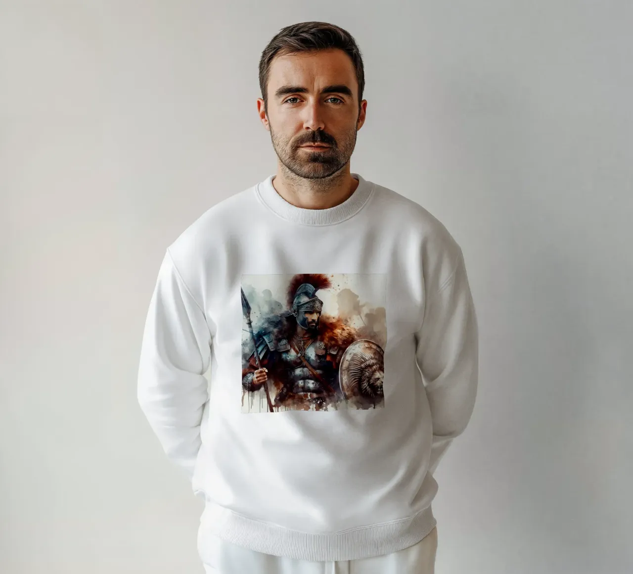Guerriero romano in acquerello felpa da 🎁 ARTVI-SHOP