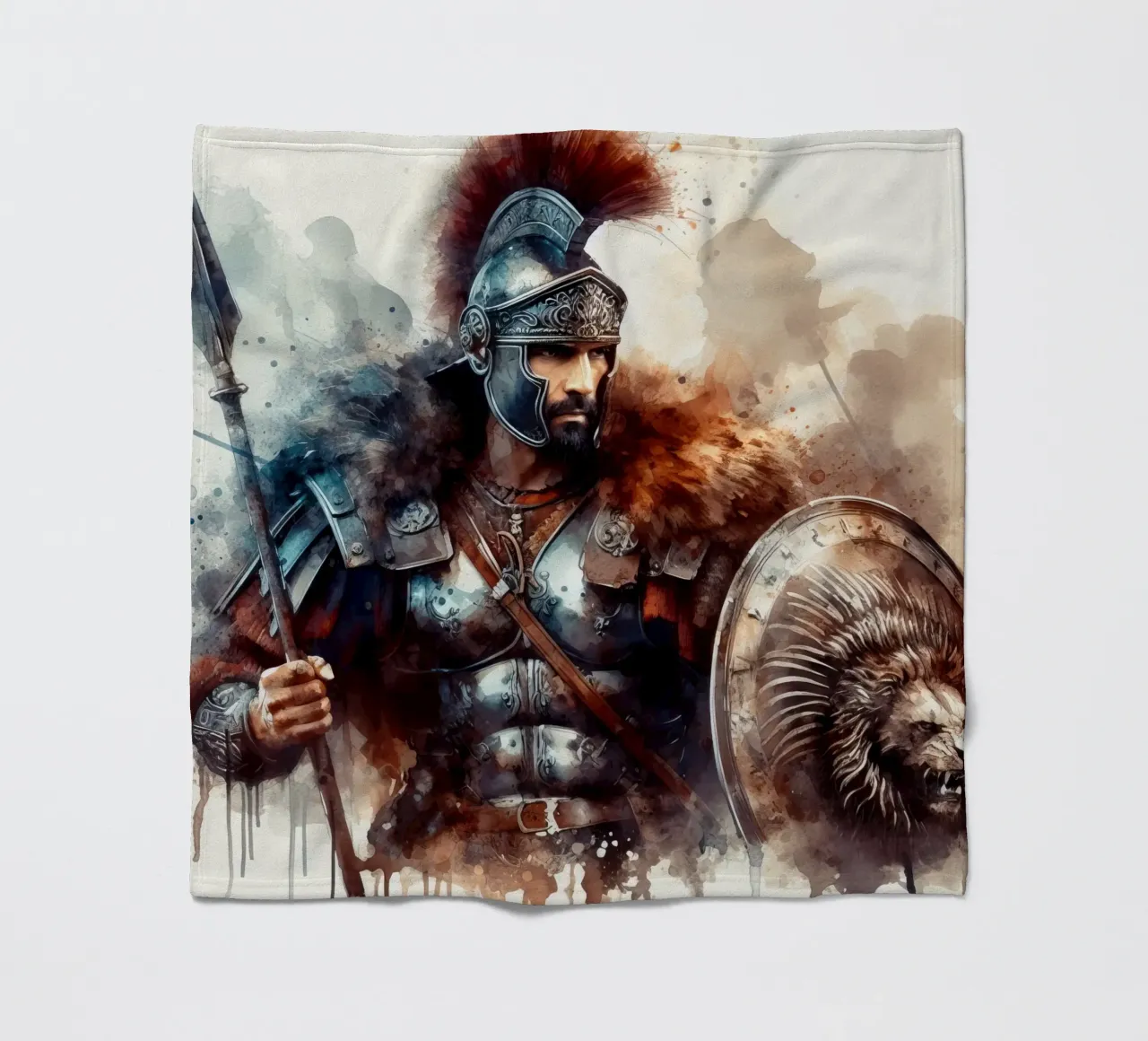 Guerriero romano in acquerello coperta in pile da 🎁 ARTVI-SHOP