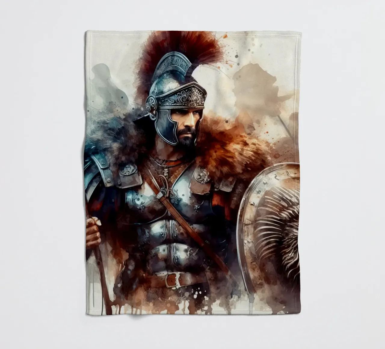 Guerriero romano in acquerello coperta in pile da 🎁 ARTVI-SHOP