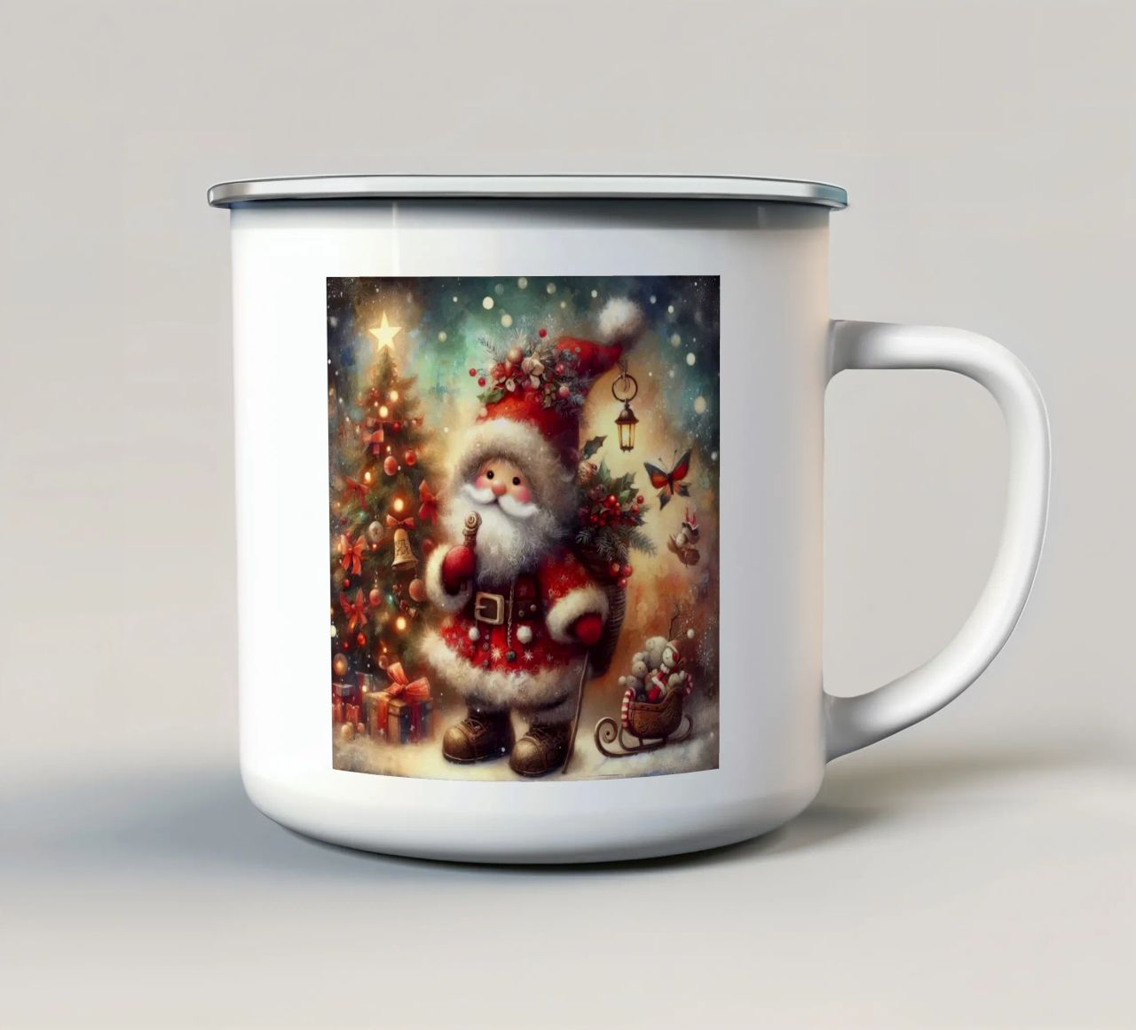 Babbo Natale tazza in smalto da ARTVI-SHOP