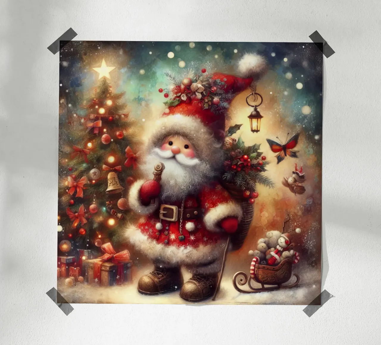Santa Claus hahnemühle by 🎁 ARTVI-SHOP