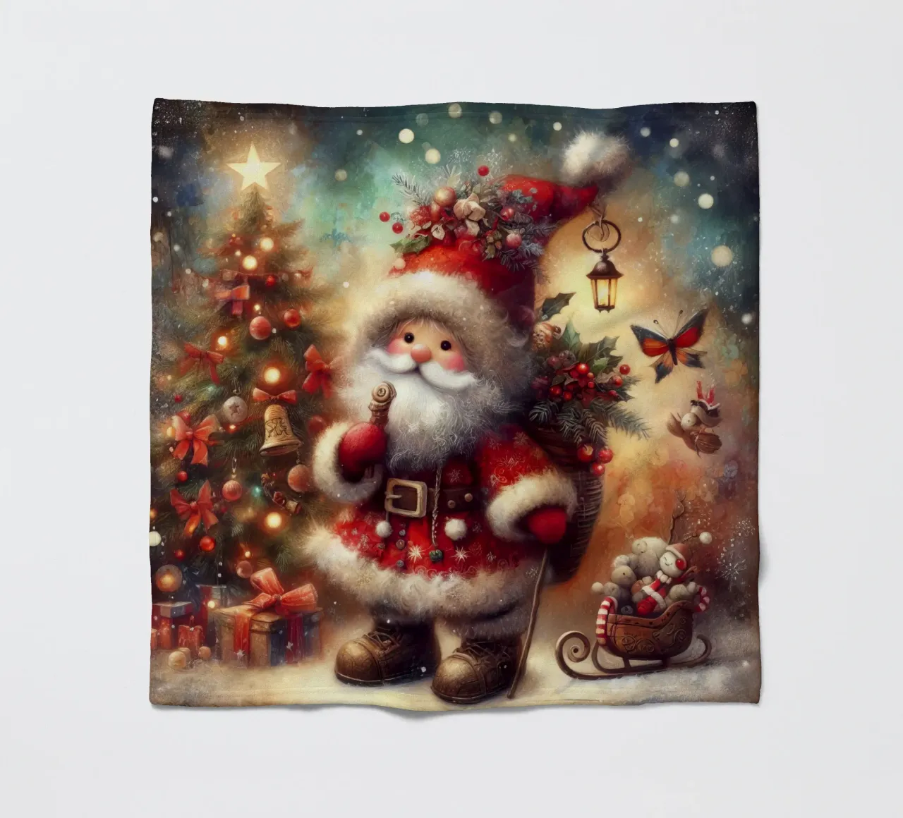 Santa Claus fleece blanket by 🎁 ARTVI-SHOP