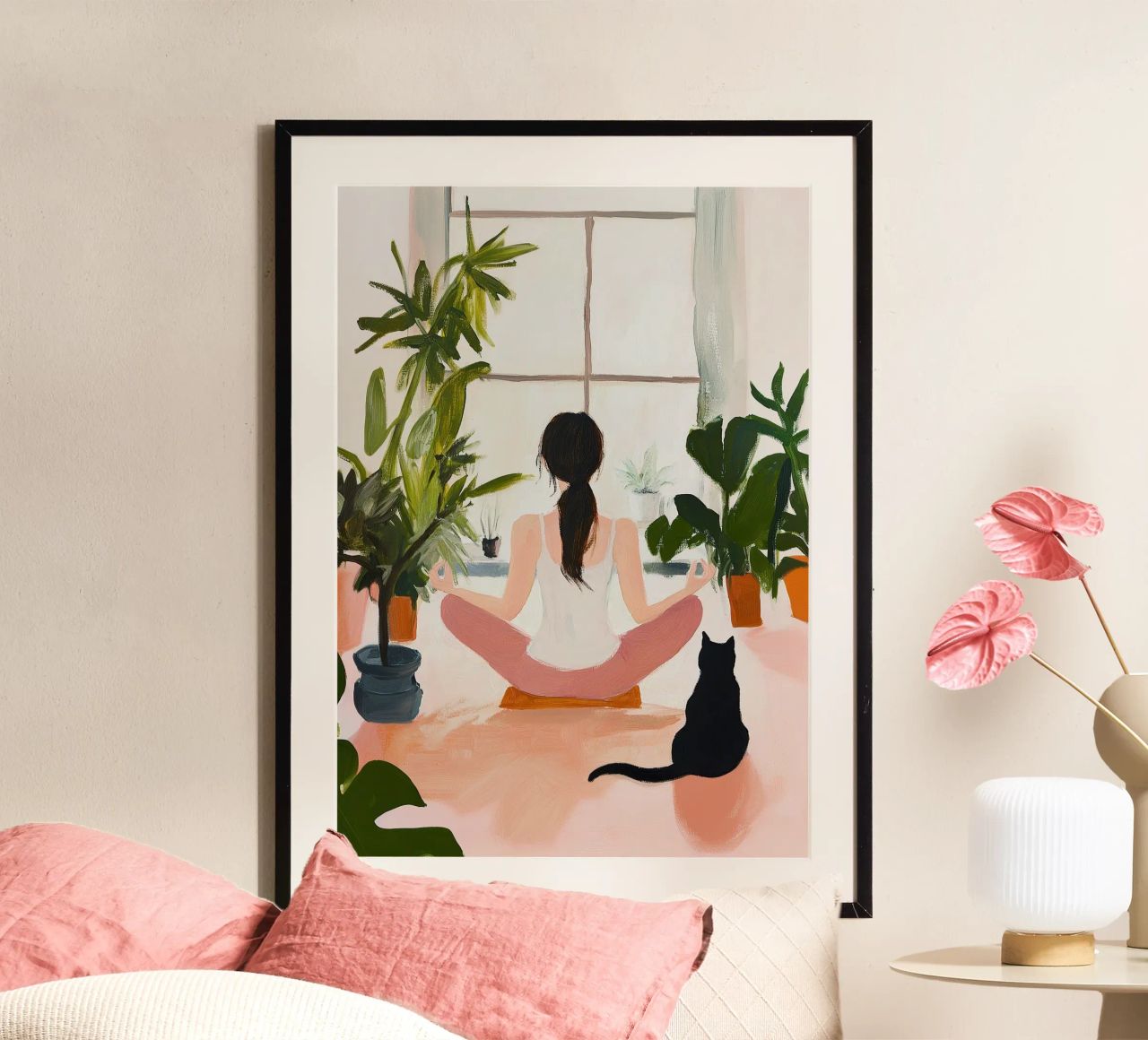 Yoga Katze Selbstfürsorge Poster von Euphoria Theresa