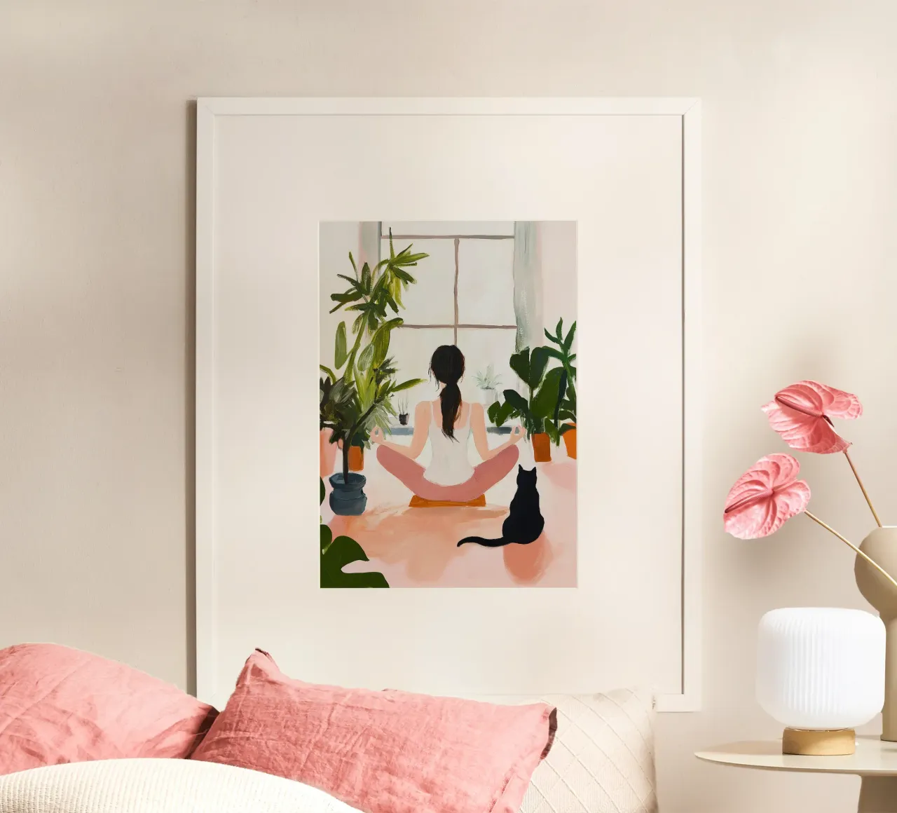 Cura di sé del gatto yoga poster da Euphoria Theresa