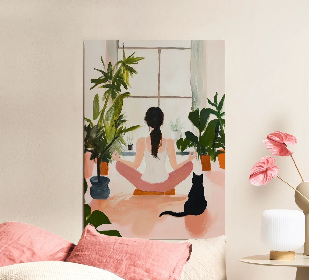 Yoga Katze Selbstfürsorge Poster von Euphoria Theresa