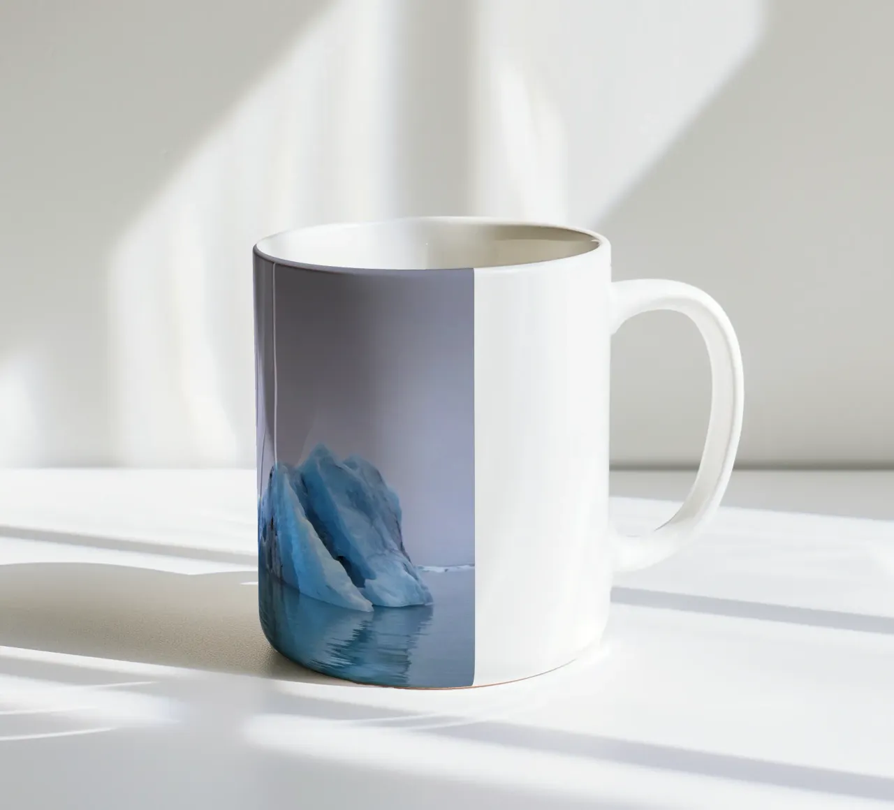 Iceland #02: majesty of blue ice tazza in ceramica da zenitt