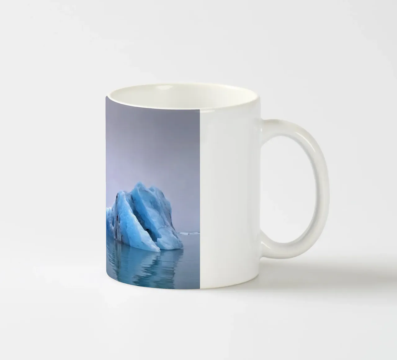 Iceland #02: majesty of blue ice tazza in ceramica da zenitt