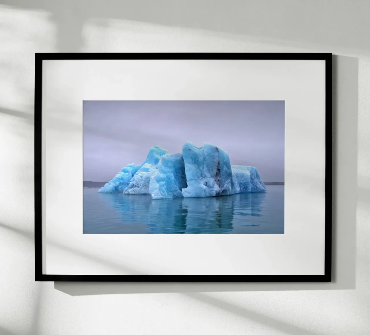 Iceland #03: blue iceberg poster with aluminum frame by zenitt
