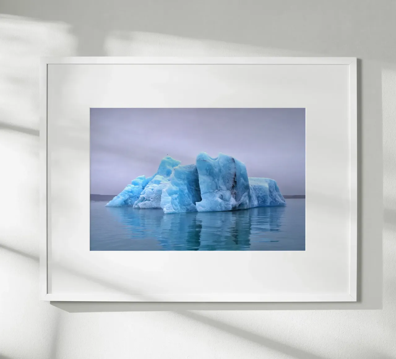 Iceland #03: blue iceberg poster with aluminum frame by zenitt