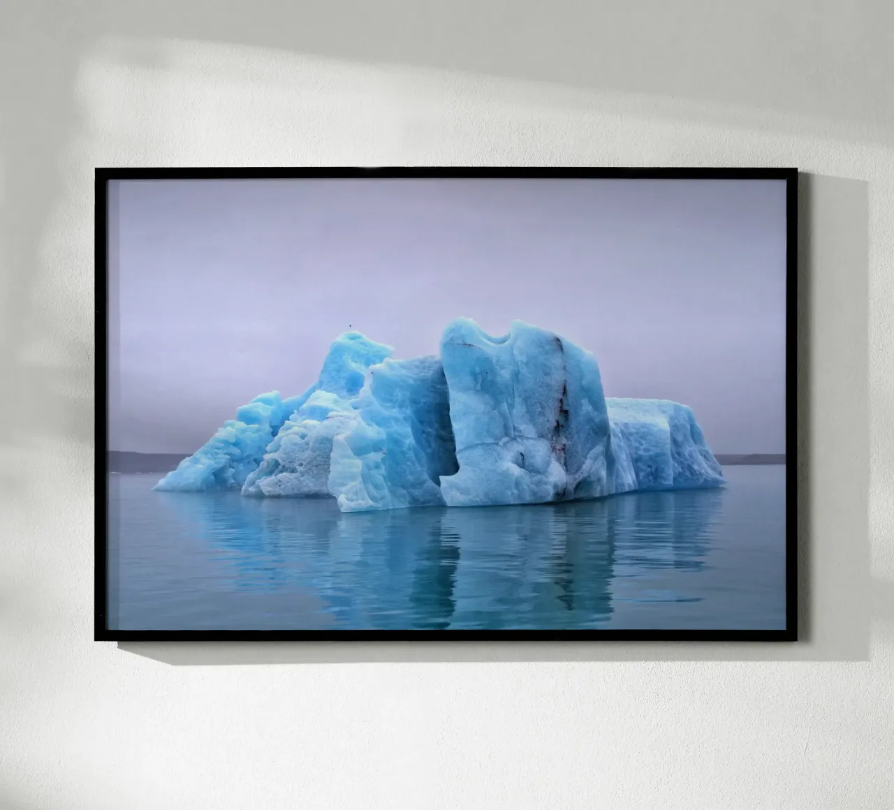 Iceland #03: blue iceberg poster with aluminum frame by zenitt