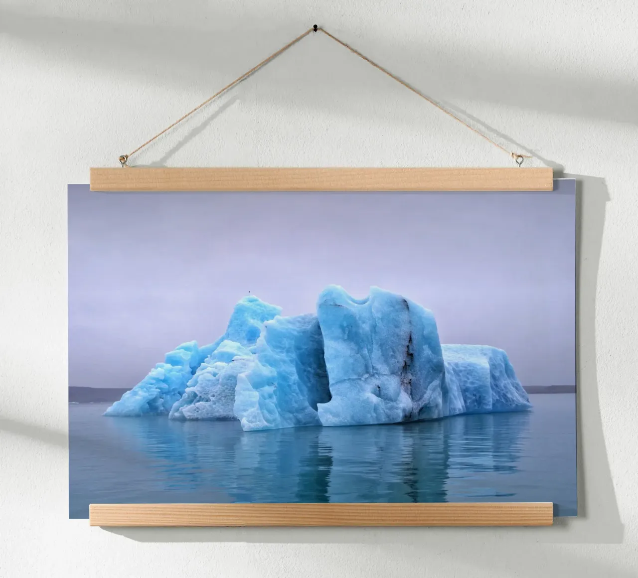 Iceland #03: blue iceberg poster with aluminum frame by zenitt