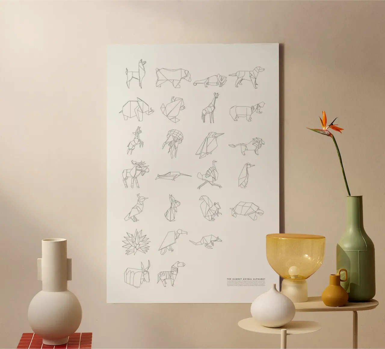 Almost Animal Alphabet tela con Cornice a cassetta da Julia Marquardt-Lott