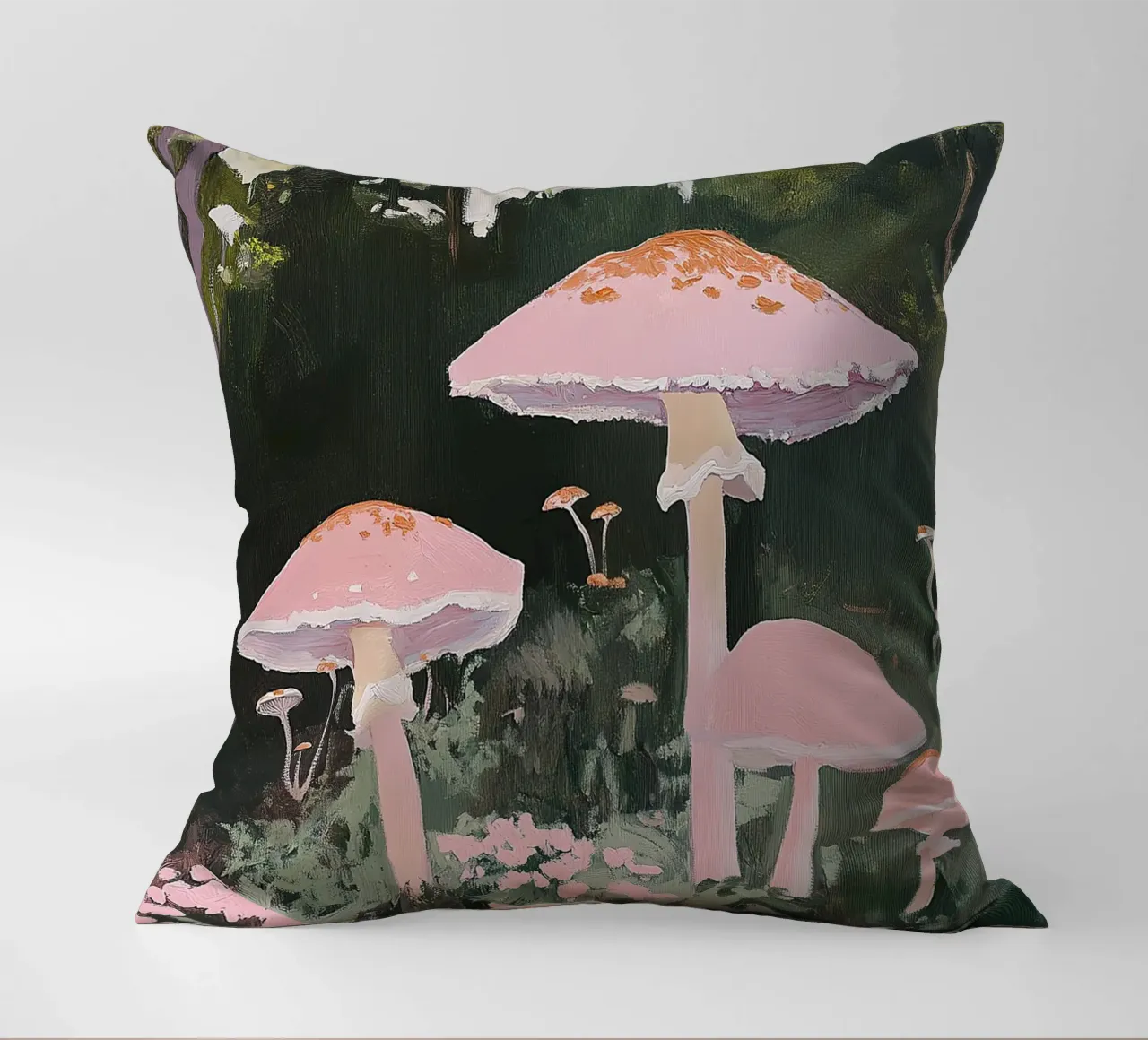 Funghi Pilze Wald Rosa I cuscino da Euphoria Theresa