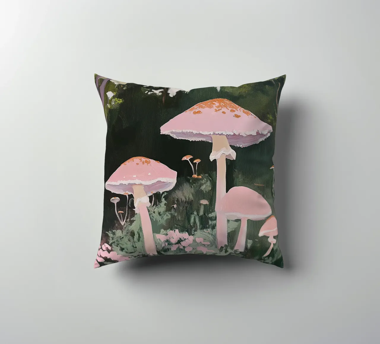 Funghi Pilze Wald Rosa I cuscino da Euphoria Theresa